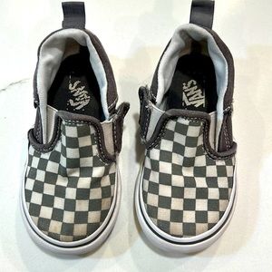 Vans Classic Checkerboard Slip On Gray Toddler Size 6